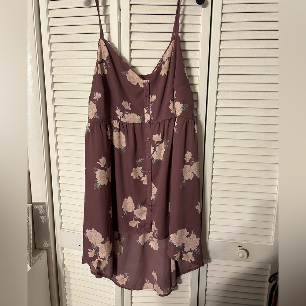 Torrid Mauve/Purple Lace-Trimmed Top